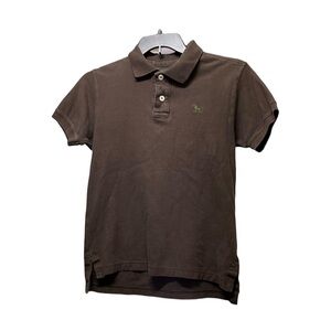 Vintage Old Navy Brown Button Up Short Sleeve Polo Shirt